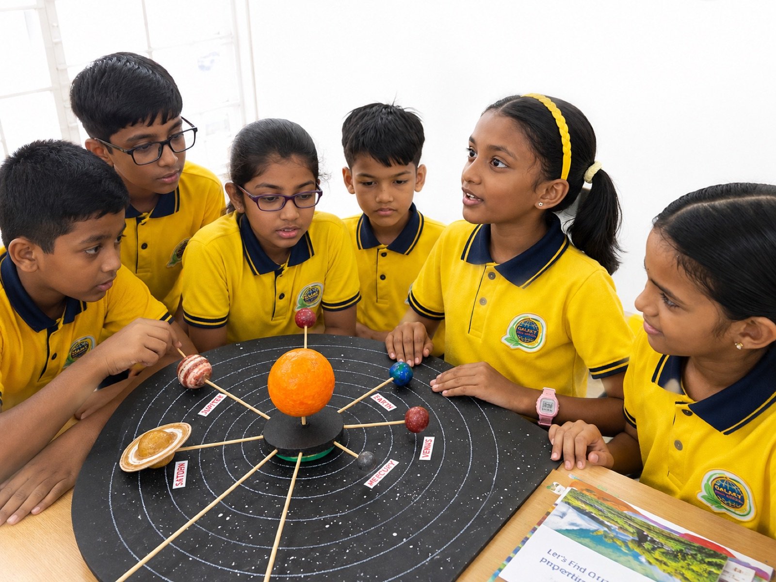 St George Galaxy Eco School students working on a science project
